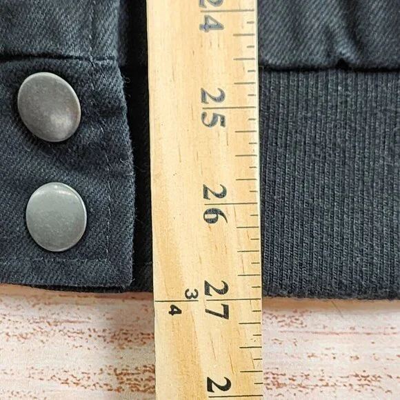 Forever 21+ Black Jacket With Embroidered Peace Sign "Black Is Power" Text Desig - Picture 10 of 12